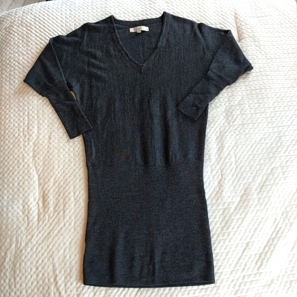 Loft, Size: SP, dark grey charcoal, sweater dress